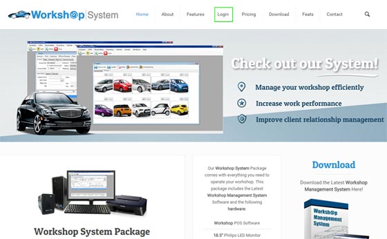 Workshop System registration guide step 1